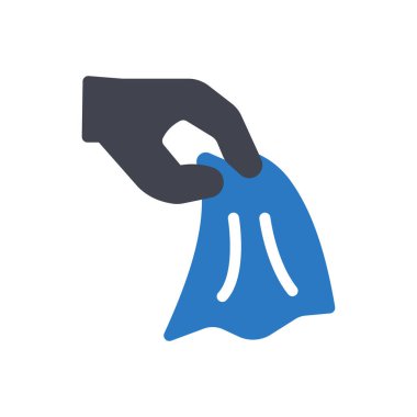 Şeffaf bir arkaplan üzerinde mendil vektör çizimi. Konsept ve grafik tasarımı için özel kalite semboller.. 