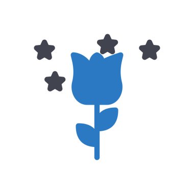 Şeffaf bir arkaplan üzerinde çiçek vektör illüstrasyonu. Konsept ve grafik tasarım için özel kalite semboller.. 