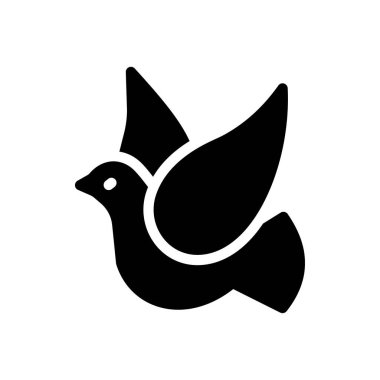 Şeffaf bir arkaplan üzerinde güvercin vektör illüstrasyonu. Konsept ve grafik tasarımı için mükemmel kalite semboller.. 