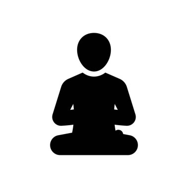 Şeffaf bir arkaplan üzerinde yoga vektör çizimi. Konsept ve grafik tasarım için özel kalite semboller..