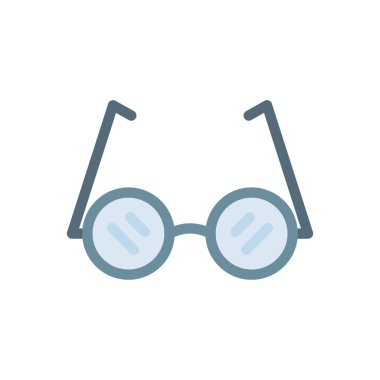 Saydam bir arkaplan üzerinde gözlük vektör çizimi. Konsept ve grafik tasarım için premium kalite simgeleri.. 