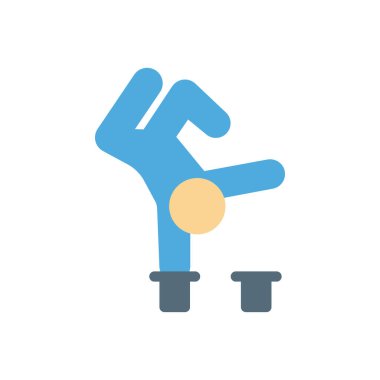 Şeffaf bir arkaplan üzerinde akrobatik vektör çizimi. Konsept ve grafik tasarımı için premium kalite simgeleri.. 