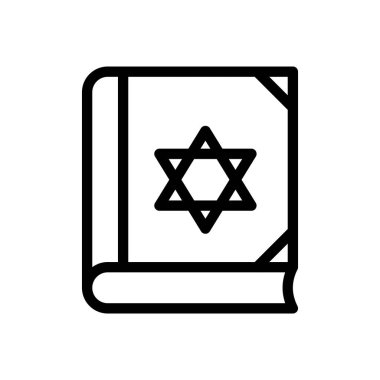 Şeffaf bir arkaplan üzerinde Sihirli Kitap vektör çizimi. Konsept ve grafik tasarım için ince çizgi simgesi.. 