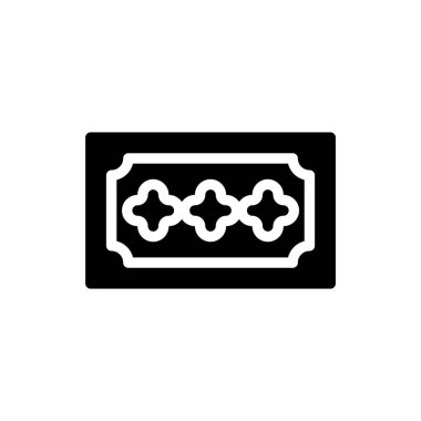 Şeffaf bir arkaplan üzerinde bilet vektör illüstrasyonu. Konsept ve grafik tasarımı için birinci sınıf kalite semboller.. 