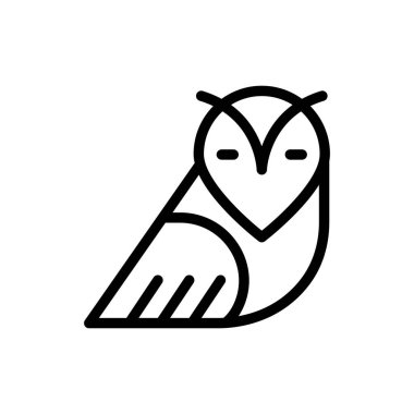 Şeffaf bir arkaplan üzerinde baykuş vektör çizimi. Premium kalite semboller. Konsept ve grafik tasarım için ince çizgi simgesi. 