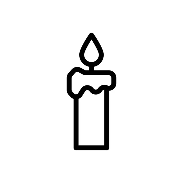 Candle Vector Illustration Transparent Background Premium Quality Symbols Thin Line — Stock Vector