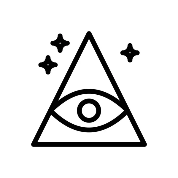 Piramis Vektor Illusztráció Átlátszó Háttérrel Prémium Minőségű Szimbólumok Vékony Vonal — Stock Vector