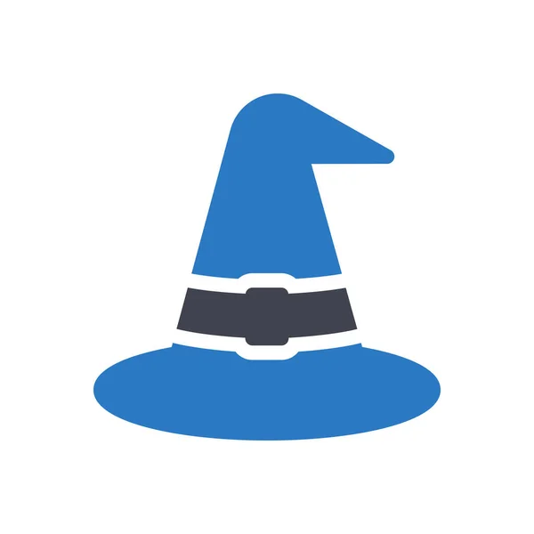 Ikona Witch Hat Vektorové Ilustrace Průhledném Pozadí Symboly Prvotřídní Kvality — Stockový vektor