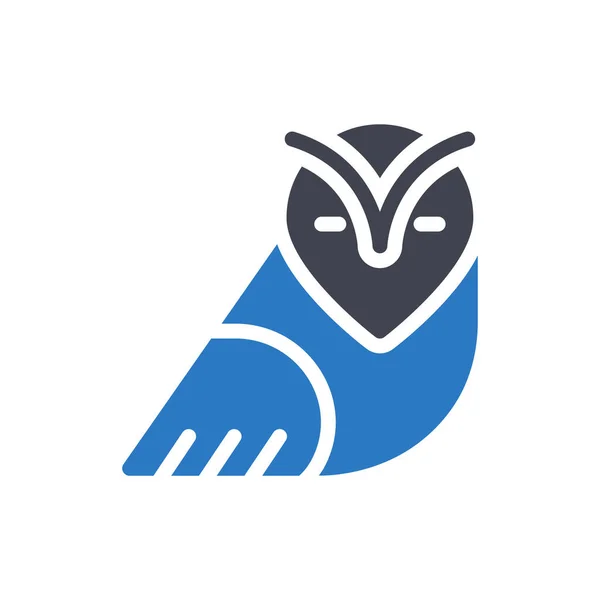 Owl Vector Illustration Transparent Background Premium Quality Symbols Glyphs Icon — Stock vektor