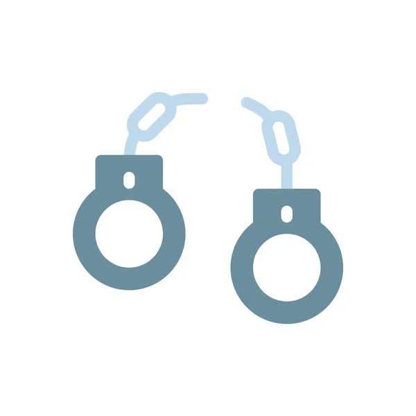 Handcuffs Vector Illustration Transparent Background Premium Quality Symbols Stroke Icon — Vetor de Stock