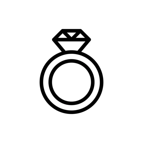 Ring Vector Illustration Transparent Background Premium Quality Symbols Thin Line — Stock Vector