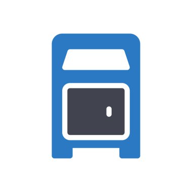 Saydam bir arkaplan üzerinde posta kutusu vektör illüstrasyonu. Konsept ve grafik tasarımı için en iyi kalite semboller.. 