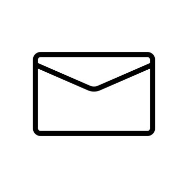 Şeffaf bir arkaplan üzerinde ileti vektör illüstrasyonu. Konsept ve grafik tasarımı için ince çizgi simgesi.. 