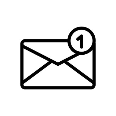 Şeffaf bir arkaplan üzerinde bir İleti vektör çizimi. Konsept ve grafik tasarım için ince çizgi simgesi.. 