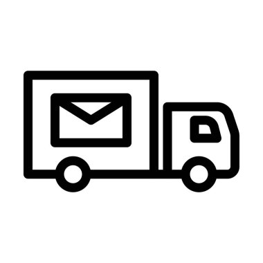 Şeffaf bir arkaplan üzerinde posta vektör illüstrasyonu.Premium kalite simgeleri. Konsept ve grafik tasarım için ince çizgi simgesi.