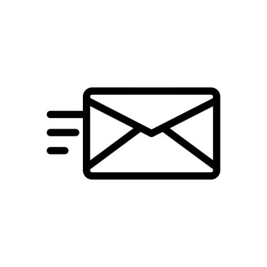 Şeffaf bir arkaplan üzerinde vektör illüstrasyonu gönderiliyor. Konsept ve grafik tasarım için ince çizgi simgesi. 