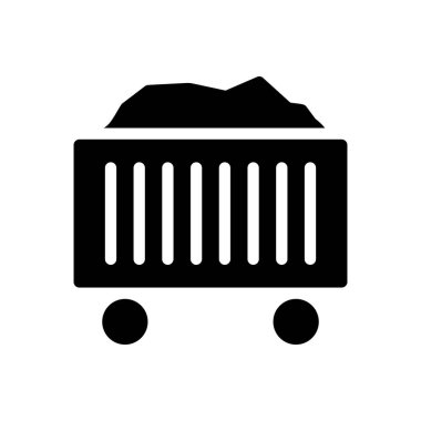 Şeffaf bir arkaplan üzerinde kömür vektör çizimi. Konsept ve grafik tasarımı için mükemmel kalite sembolleri.. 