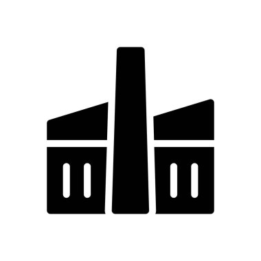 Şeffaf bir arkaplan üzerinde fabrika vektör çizimi. Konsept ve grafik tasarımı için mükemmel kalite sembolleri.. 