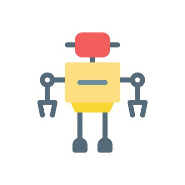 Şeffaf bir arkaplan üzerinde robot vektör çizimi. Konsept ve grafik tasarımı için premium kalite simgeleri.. 