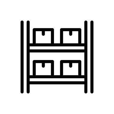 Şeffaf bir arkaplanda lojistik vektör çizimi. Konsept ve grafik tasarımı için ince çizgi simgesi.. 
