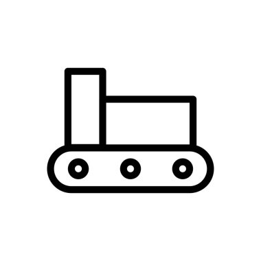 Şeffaf bir arkaplan üzerinde taşıyıcı vektör çizimi. Premium kalite sembolleri. Konsept ve grafik tasarım için ince çizgi simgesi. 