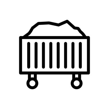 Saydam bir arkaplanda kömür vektör çizimi. Premium kalite sembolleri. Konsept ve grafik tasarım için ince çizgi simgesi. 