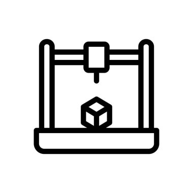 Şeffaf bir arkaplan üzerinde küp lazer vektör çizimi. Konsept ve grafik tasarımı için ince çizgi simgesi.. 