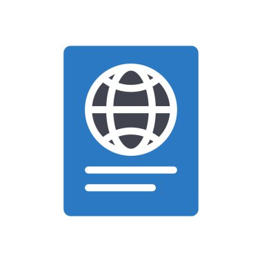 Saydam bir arkaplanda pasaport vektör illüstrasyonu. Konsept ve grafik tasarımı için mükemmel kalite semboller..