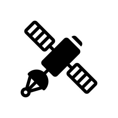 Şeffaf bir arkaplan üzerinde uydu vektör illüstrasyonu. Konsept ve grafik tasarımı için özel kalite semboller.. 