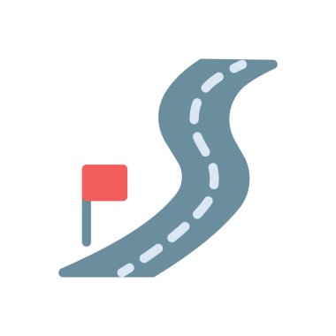 Şeffaf bir arkaplan üzerinde yol vektör çizimi. Konsept ve grafik tasarım için mükemmel kalite simgeleri.. 