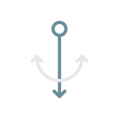 Şeffaf bir arkaplan üzerindeki anchor vektör illüstrasyonu. Konsept ve grafik tasarım için premimium kalite simgeleri.. 