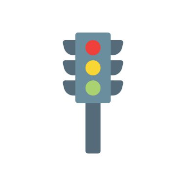 Şeffaf bir arkaplan üzerinde trafik ışığı vektör çizimi. Konsept ve grafik tasarımı için birinci sınıf kalite simgeler.. 
