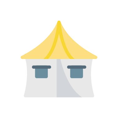 Şeffaf bir arkaplan üzerinde çadır vektör illüstrasyonu. Konsept ve grafik tasarımı için birinci sınıf kalite simgeler..