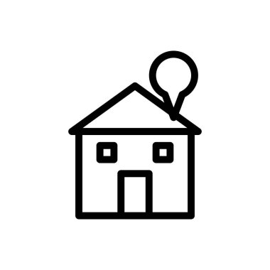 Şeffaf bir arkaplan üzerinde ev vektör çizimi. Premium kalite semboller. Konsept ve grafik tasarım için ince çizgi simgesi.