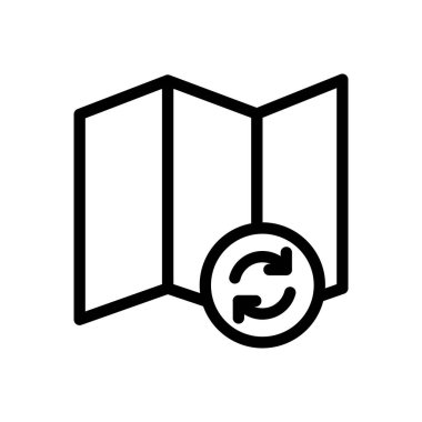 Şeffaf bir arkaplanda vektör illüstrasyonunu haritala. Premium kalite sembolleri. Konsept ve grafik tasarım için ince çizgi simgesi. 