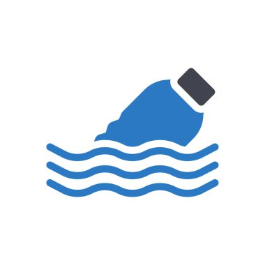 Şeffaf bir arkaplan üzerinde plastik şişe vektör çizimi. Konsept ve grafik tasarımı için özel kalite semboller.. 