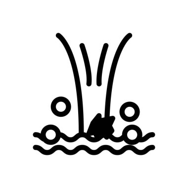 Şeffaf bir arkaplan üzerinde su vektörü illüstrasyonu. Konsept ve grafik tasarım simgeleri için kaliteli semboller.. 