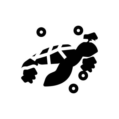 Şeffaf bir arkaplan üzerinde kaplumbağa vektör çizimi. Konsept ve grafik tasarımı için özel kalite semboller.. 