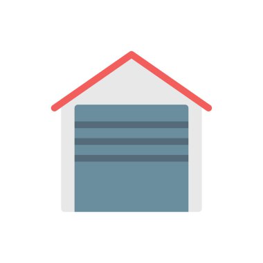 Saydam bir arkaplan üzerindeki garaj vektör çizimi. Konsept ve grafik tasarımı için birinci sınıf kalite simgeler.. 