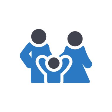 Şeffaf bir arkaplan üzerinde aile vektör illüstrasyonu. Konsept ve grafik tasarımı için özel kalite semboller.. 