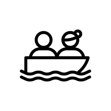 Saydam bir arkaplan üzerinde tekne vektör çizimi. Premium kalite semboller. Konsept ve grafik tasarım için ince çizgi simgesi. 