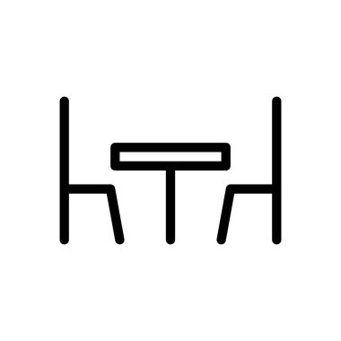 Şeffaf bir arkaplan üzerinde akşam yemeği vektörü çizimi. Konsept ve grafik tasarım için ince çizgi simgesi.. 