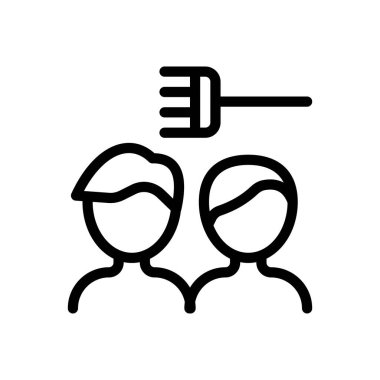 Şeffaf bir arkaplan üzerinde Cople vektör illüstrasyonu. Konsept ve grafik tasarımı için ince çizgi simgesi.. 