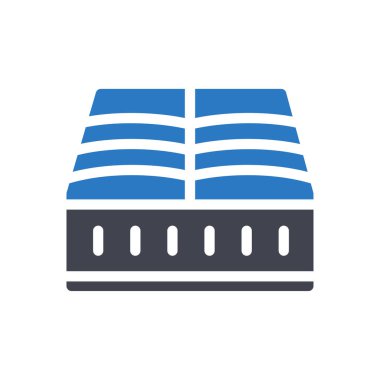 Saydam bir arkaplan üzerinde yatak vektör çizimi. Konsept ve grafik tasarım için özel kalite semboller.. 