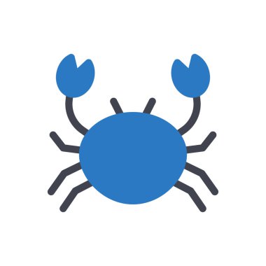 Şeffaf bir arkaplan üzerinde Yengeç vektör çizimi. Konsept ve grafik tasarımı için mükemmel kalite semboller.. 