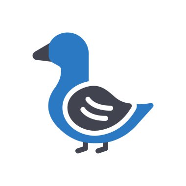 Şeffaf bir arkaplan üzerinde ördek vektör çizimi. Konsept ve grafik tasarım simgeleri için kaliteli semboller.. 