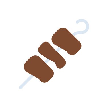 Şeffaf bir arkaplan üzerinde kebap vektör çizimi. Konsept ve grafik tasarımı için prim kalite simgeleri.. 