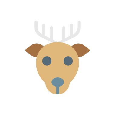 Şeffaf bir arkaplan üzerinde ren geyiği vektör çizimi. Konsept ve grafik tasarımı için premium kalite simgeleri.. 