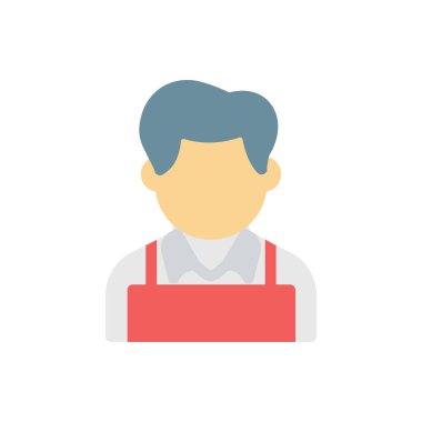 Şeffaf bir arkaplan üzerinde kasap vektör çizimi. Konsept ve grafik tasarımı için mükemmel kalite simgeleri.. 