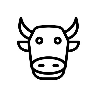 Şeffaf bir arkaplanda bufalo vektör çizimi. Konsept ve grafik tasarım için ince çizgi simgesi.. 